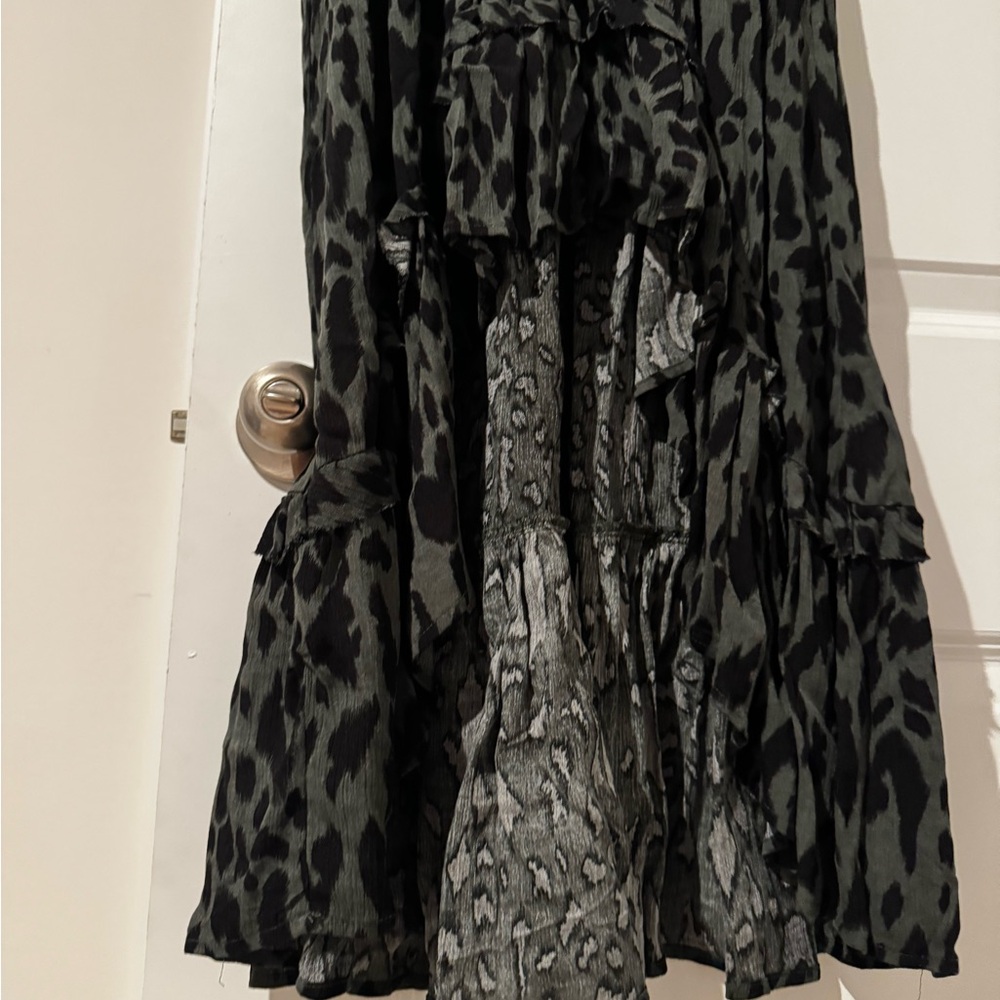 Leopard Print Ruffle Dress